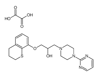 1-(3,4-dihydro-2H-thiochromen-8-yloxy)-3-(4-pyrimidin-2-ylpiperazin-1-yl)propan-2-ol,oxalic acid Structure