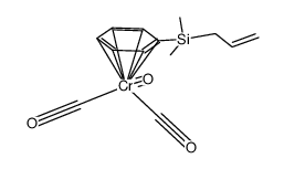 chromium tricarbonyl allyldimethyl(phenyl)silane Structure