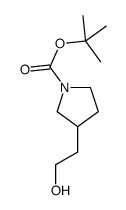 tert-Butyl 3-(2-hydroxyethyl)pyrrolidine-1-carboxylate Structure