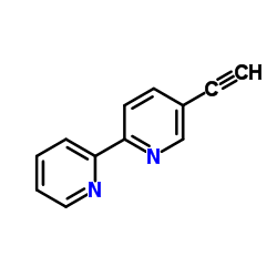 5-乙炔基-2,2'-联吡啶结构式