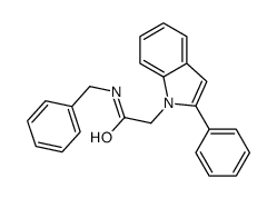 N-benzyl-2-(2-phenylindol-1-yl)acetamide Structure