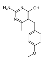 2-amino-5-(4-methoxy-benzyl)-6-methyl-3H-pyrimidin-4-one结构式