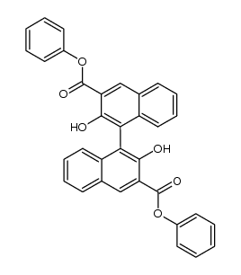 diphenyl 2,2'-dihydroxy-1,1'-binaphthalene-3,3'-dicarboxylate结构式