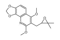 7-[(3,3-dimethyloxiran-2-yl)methyl]-6,8-dimethoxy-[1,3]dioxolo[4,5-h]quinoline Structure