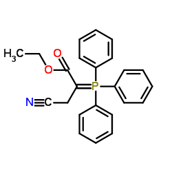 Ethyl 3-cyano-2-(triphenylphosphoranylidene)propanoate structure