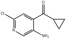 (5-Amino-2-chloropyridin-4-yl)(cyclopropyl)methanone Structure