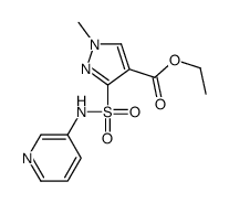 ethyl 1-methyl-3-(pyridin-3-ylsulfamoyl)pyrazole-4-carboxylate结构式