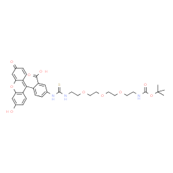 Fluorescein-PEG3-NH-Boc Structure