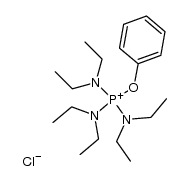Tris-[diethylamino]-phenoxy-phosphonium-chlorid结构式