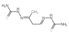 [4-(carbamothioylhydrazinylidene)butan-2-ylideneamino]thiourea结构式