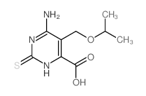 4-Pyrimidinecarboxylicacid, 6-amino-1,2-dihydro-5-[(1-methylethoxy)methyl]-2-thioxo- structure