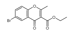 ethyl 6-bromo-2-methyl-4-oxo-4H-benzopyran-3-carboxylate结构式