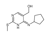4-(环戊基氨基)-2-(甲硫基)-5-嘧啶甲醇结构式