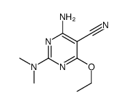 5-Pyrimidinecarbonitrile,4-amino-2-(dimethylamino)-6-ethoxy-(9CI) structure