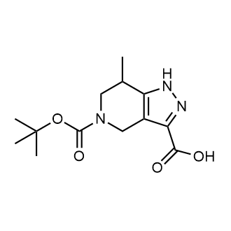 5-(tert-Butoxycarbonyl)-7-methyl-4,5,6,7-tetrahydro-1H-pyrazolo[4,3-c]pyridine-3-carboxylic acid Structure