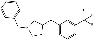 1-benzyl-3-[(a,a,a-trifluoro-m-tolyl)oxy]-pyrrolidine结构式