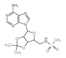 Adenosine,5'-deoxy-2',3'-O-(1-methylethylidene)-5'-[(methylsulfonyl)amino]- (9CI) structure