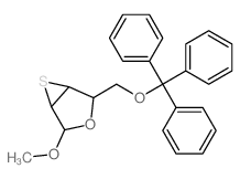 Ribofuranoside, methyl2,3-dideoxy-2,3-epithio-5-O-trityl-, b-D- (8CI) Structure