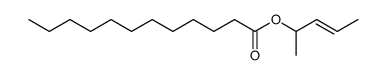 (E)-pent-3-en-2-yl dodecanoate结构式