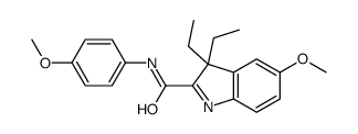 3,3-Diethyl-5-methoxy-N-(p-methoxyphenyl)-3H-indole-2-carboxamide structure