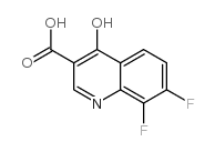 7,8-Difluoro-4-hydroxyquinoline-3-carboxylic acid结构式