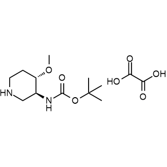 tert-Butyl ((3S,4S)-4-methoxypiperidin-3-yl)carbamate hemioxalate Structure