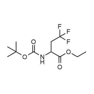 Ethyl 2-((tert-butoxycarbonyl)amino)-4,4,4-trifluorobutanoate Structure