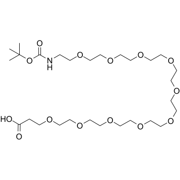 Boc-NH-PEG10-CH2CH2COOH结构式