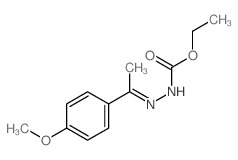 Hydrazinecarboxylicacid, 2-[1-(4-methoxyphenyl)ethylidene]-, ethyl ester结构式