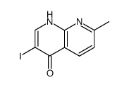 3-iodo-7-methyl[1,8]naphthyridin-4(1H)-one结构式