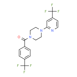 PIPERAZINE, 1-[4-(TRIFLUOROMETHYL)BENZOYL]-4-[4-(TRIFLUOROMETHYL)-2-PYRIDINYL]- Structure