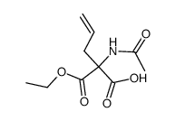 Acetamino-allyl-malonsaeure-monoaethylester Structure