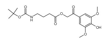 2-(4-hydroxy-3,5-dimethoxyphenyl)-2-oxoethyl 4-((tert-butoxycarbonyl)amino)butanoate结构式