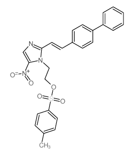 1H-Imidazole-1-ethanol,2-(2-[1,1'-biphenyl]-4-ylethenyl)-5-nitro-, 1-(4-methylbenzenesulfonate)结构式