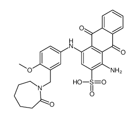 1-amino-4-[[3-[(hexahydro-2-oxo-1H-azepin-1-yl)methyl]-4-methoxyphenyl]amino]-9,10-dihydro-9,10-dioxoanthracene-2-sulphonic acid结构式