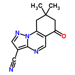 8,8-Dimethyl-6-oxo-6,7,8,9-tetrahydropyrazolo[1,5-a]quinazoline-3-carbonitrile结构式