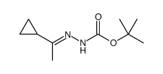 Hydrazinecarboxylic acid, (1-cyclopropylethylidene)-, 1,1-dimethylethyl ester结构式