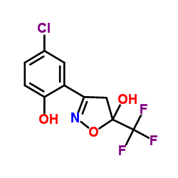 3-(5-Chloro-2-hydroxyphenyl)-5-(trifluoromethyl)-4,5-dihydro-1,2-oxazol-5-ol结构式