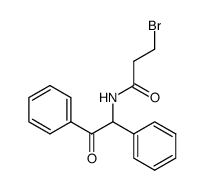 2-(3-bromo-propionylamino)-1,2-diphenyl-ethanone结构式