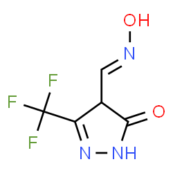 5-OXO-3-(TRIFLUOROMETHYL)-4,5-DIHYDRO-1H-PYRAZOLE-4-CARBALDEHYDE OXIME结构式