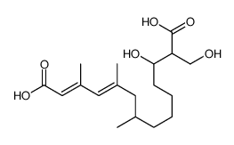 12-hydroxy-13-(hydroxymethyl)-3,5,7-trimethyltetradeca-2,4-dienedioic acid Structure