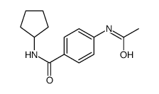 Benzamide, 4-(acetylamino)-N-cyclopentyl- (9CI) Structure