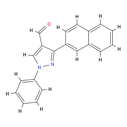 3-(Naphthalen-2-yl)-1-phenyl-1H-pyrazole-4-carbaldehyde Structure