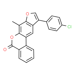 10-(4-chlorophenyl)-7-methyl-[1]benzofuro[6,5-c]isochromen-5-one结构式