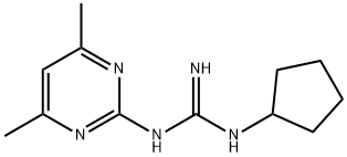 n-cyclopentyl-n'-(4,6-dimethylpyrimidin-2-yl)guanidine structure