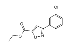 ethyl 3-(3-chlorophenyl)-1,2-oxazole-5-carboxylate structure