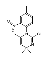 3,4-Dihydro-4,4,6-trimethyl-1-(4-methyl-2-nitrophenyl)-2(1H)-pyrimidinethione结构式