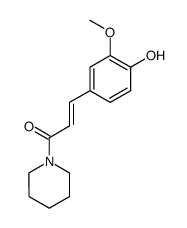 Piperidine, 1-(3-(4-hydroxy-3-methoxyphenyl)-1-oxo-2-propenyl)-结构式