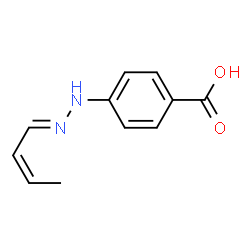 Benzoic acid, 4-(2-butenylidenehydrazino)- (9CI) Structure