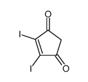 4,5-diiodo-4-cyclopentene-1,3-dione Structure